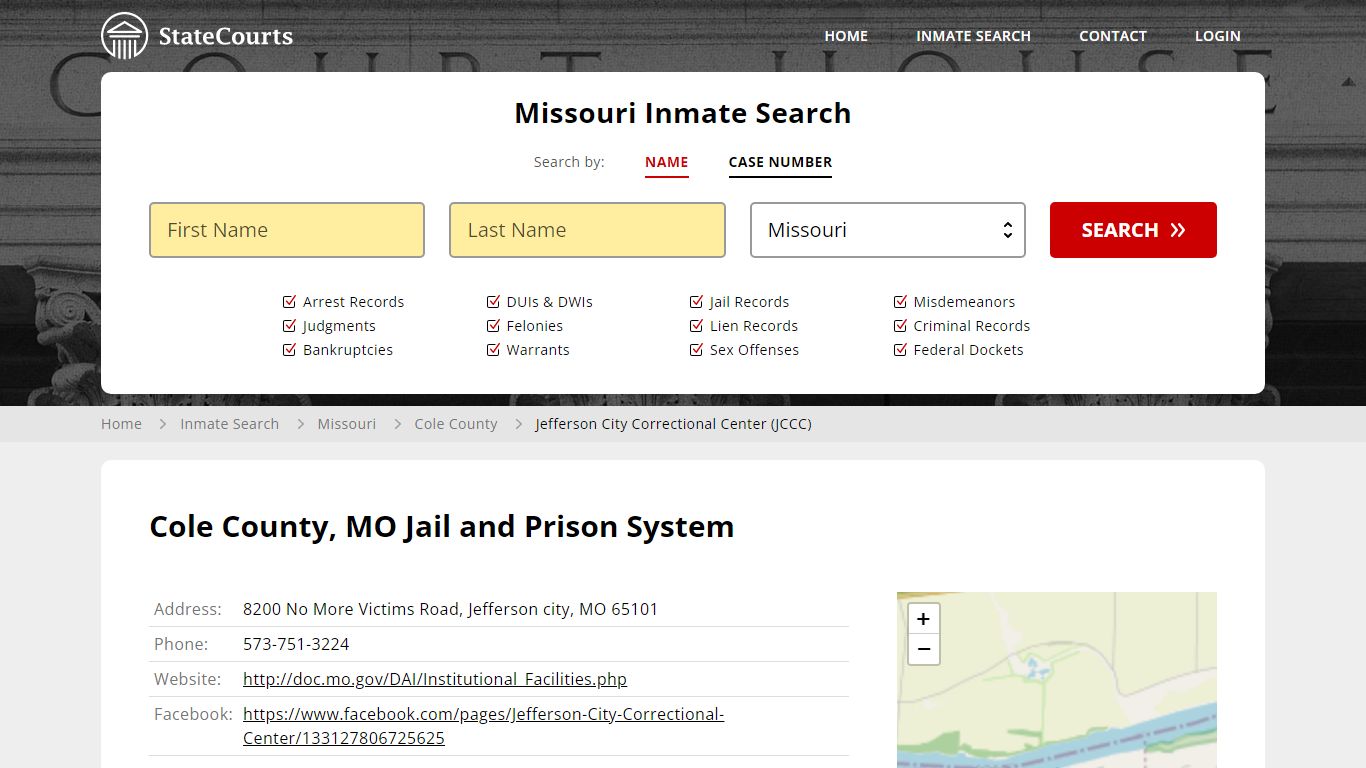 Jefferson City Correctional Center (JCCC) Inmate Records Search ...